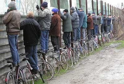Standing on bicycles Pictures, Images and Photos