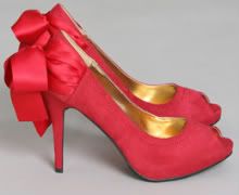 Red Heels With Bow On Back | Tsaa Heel