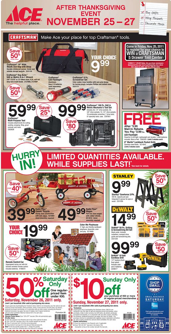 Ace Hardware Black Friday Ad 2011