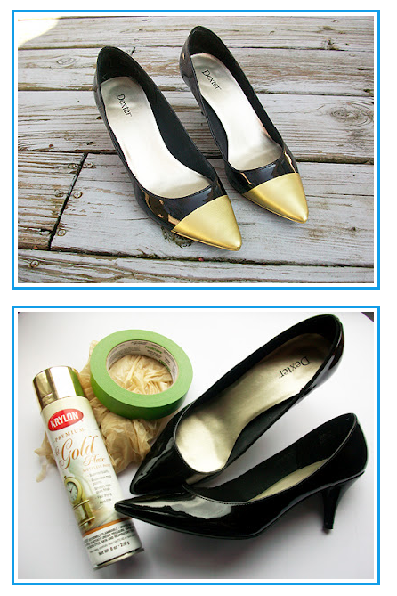 DIY Metallic cap toe pumps Photo