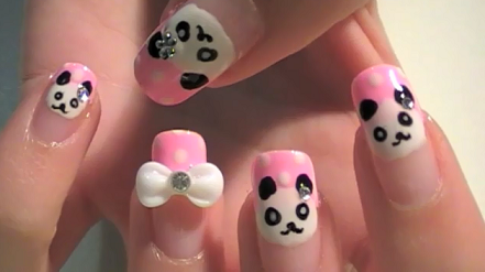 Panda Nail Art Design