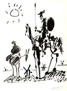Don Quijote y Sancho por Picasso