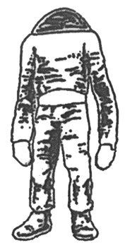 Dibujo de uno de los supuestos humanoides de Voronezh
