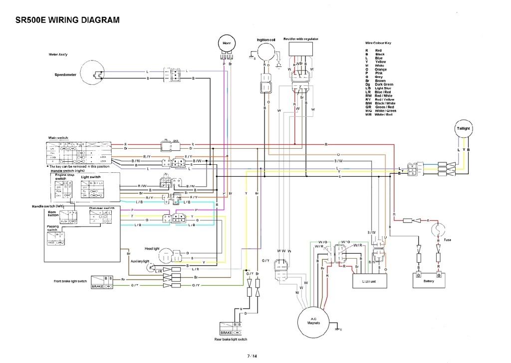 Simple wiring diagram | Yamaha XT500 Forum