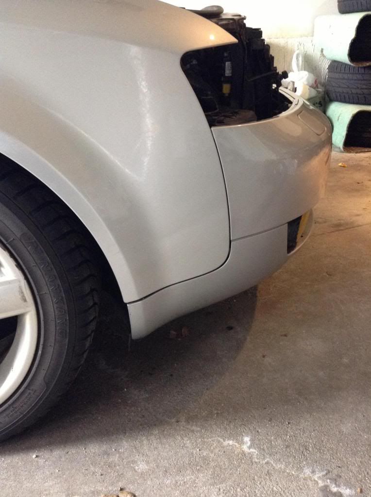 Putting front bumper back on