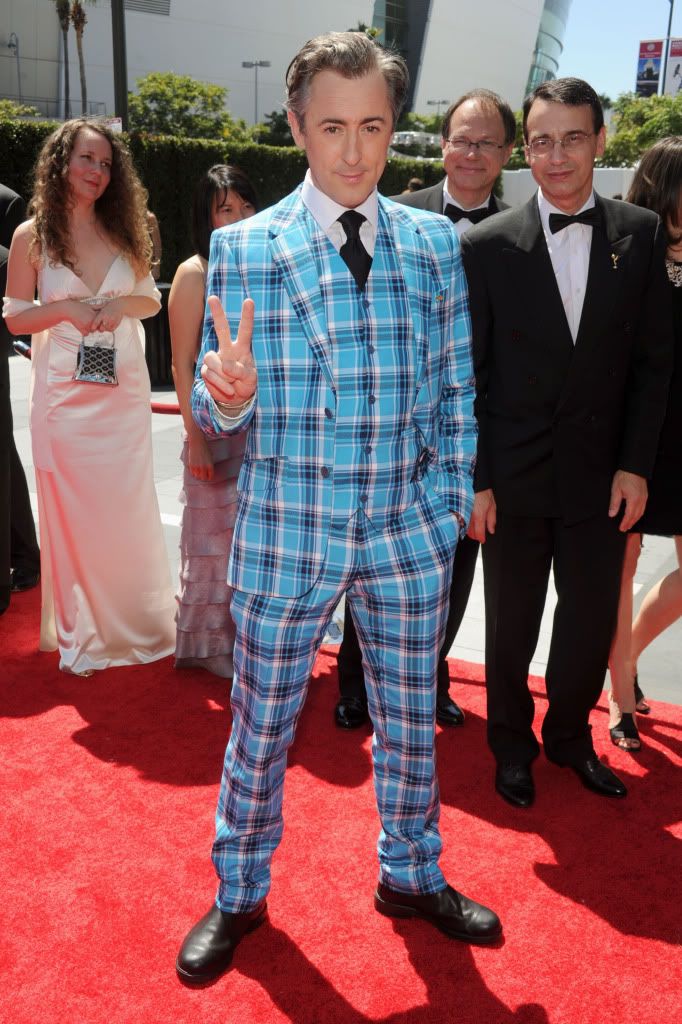Alan Cumming, Creative Emmy Awards 2010, plaid suit, Men With Style