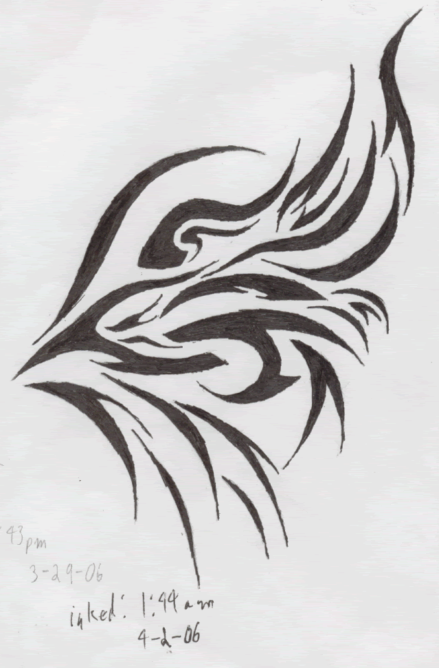 tribalwingtattoogif Tribal wing tattoo