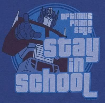optimus says stay in school