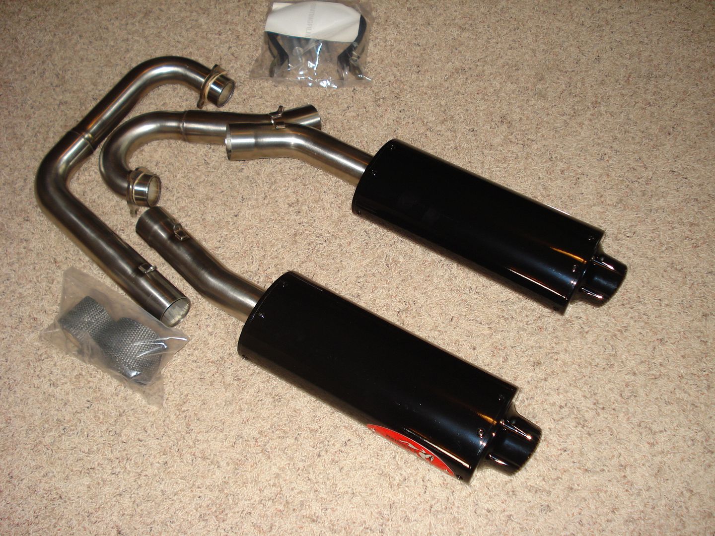 Barker Dual Exhaust with Black Cans Polaris RZR Forum RZR