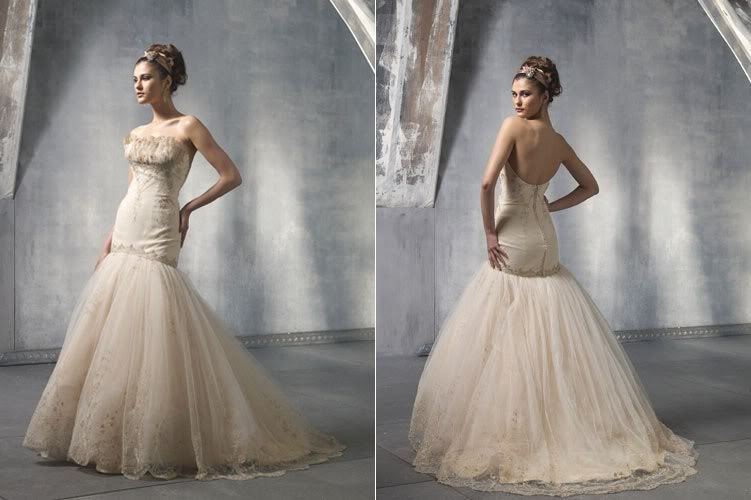 Looking for gold or gold and ivory wedding dress wedding lazaro 3867 Gold 