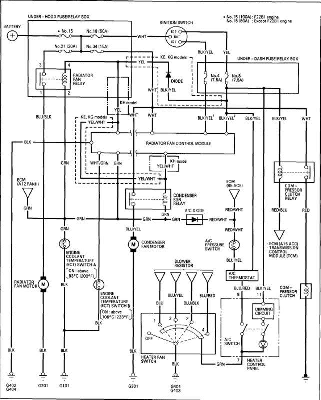 2004 Honda accord air conditioning wiring diagram #2