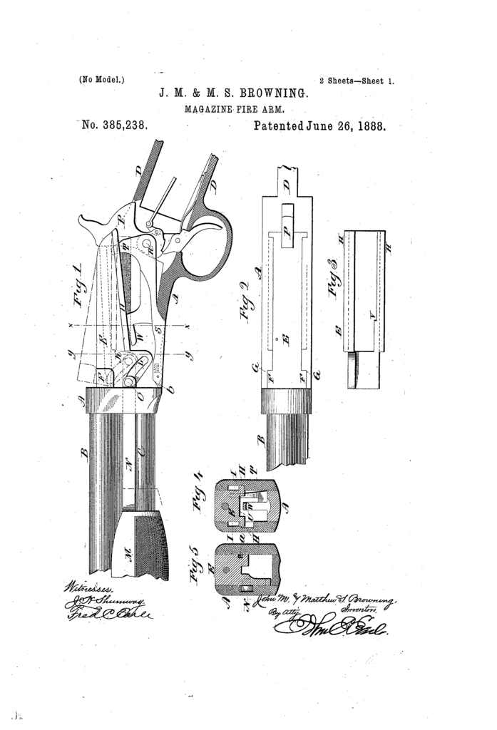 Model 1890 1888 Browning patent