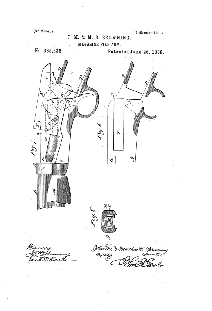 Model 1890 1888 Browning patent
