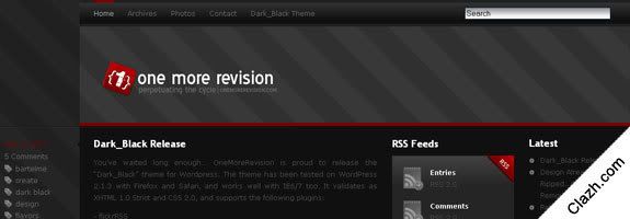 Free Dark Black WordPress Theme