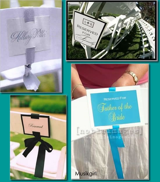Bride Groom chair signs wedding decor reception details Reserved