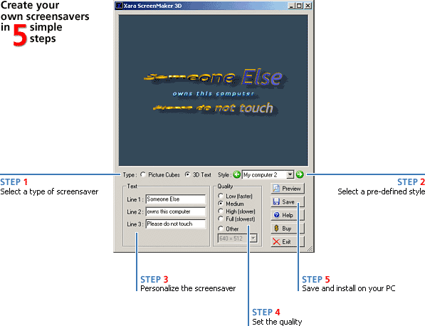 personalized mobile screensavers. Create 3D Screensavers in
