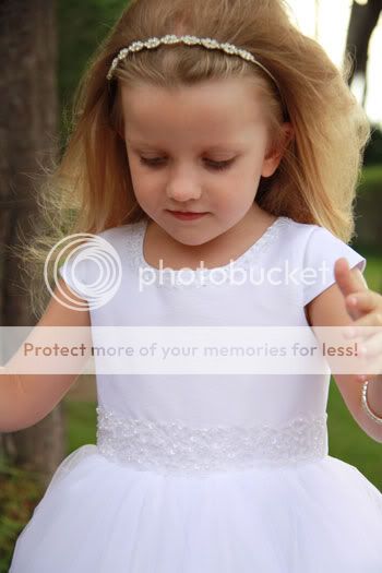 WHITE Flower Girl TUTU Christening Baptism Dress 5 6  