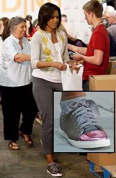 Michelle Obama Wears Lanvin Sneakers