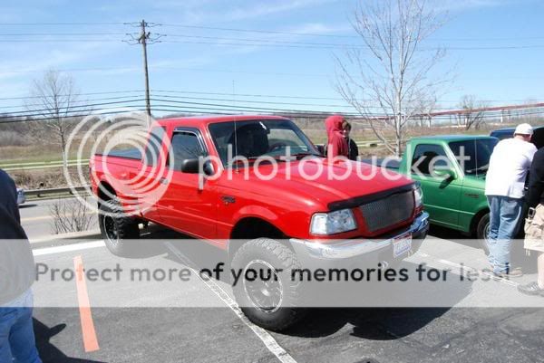 Red ford ranger with black rims #4