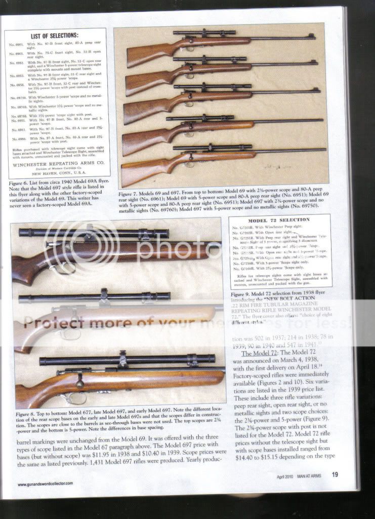 Winchester Model 697 with scope??? | Rimfire Central Firearm Forum